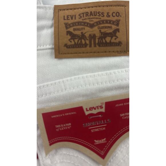Levi’s Denim 100% Cotton White Shortalls Kid Toddler Girl 2T - Picture 8 of 8
